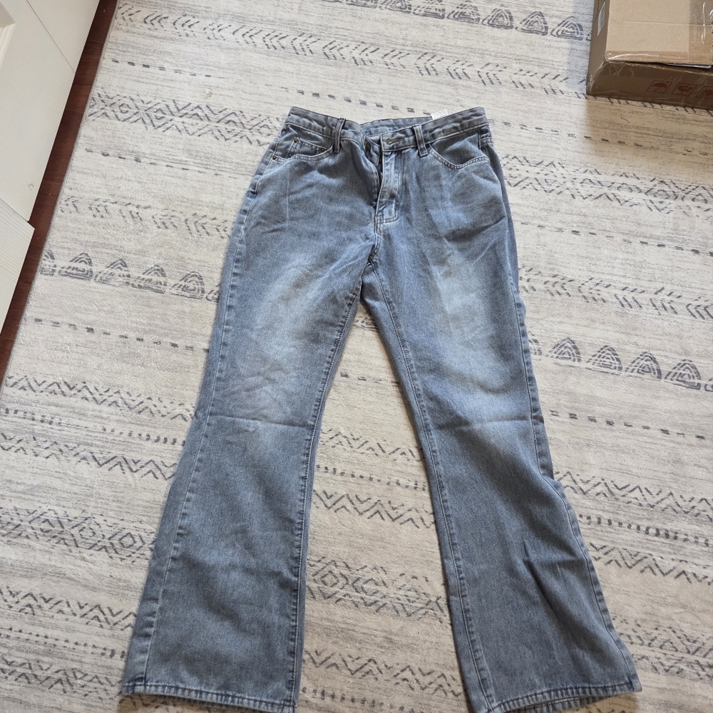 Classic Blue Women's Jeans Bell Bottom.  No Stretch.